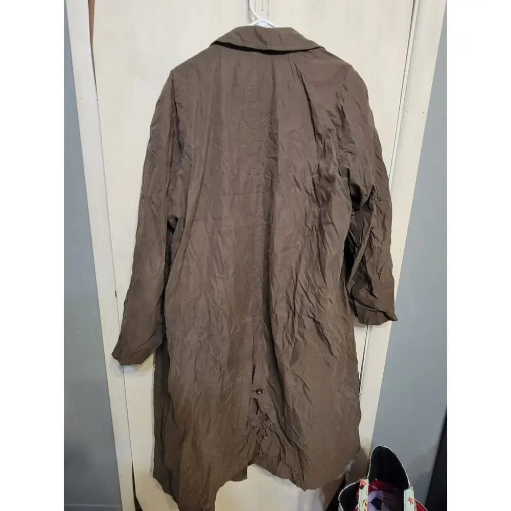 Vintage Chaps Ralph Lauren Trench Coat Jacket Men's Black Size 44 R